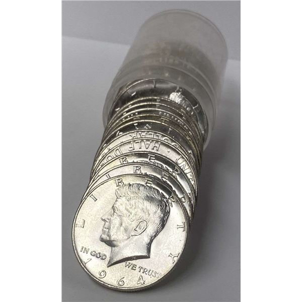Roll (20) Stunning Mint Condition 1964 JFK 90% Silver Half Dollars