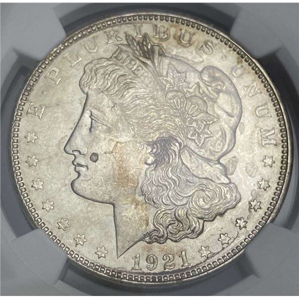 1921-D Morgan Silver Dollar NGC MS62