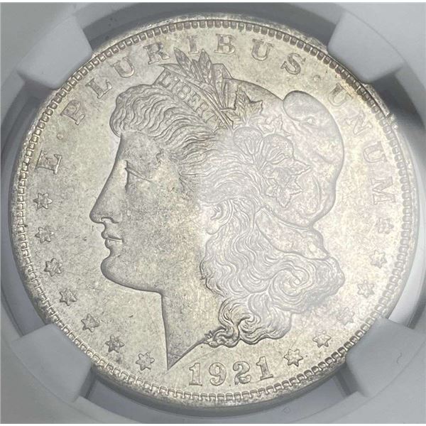 1921-D Morgan Silver Dollar NGC MS62