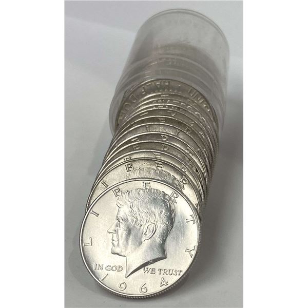 Roll (20) Stunning Mint Condition 1964-P/D JFK 90% Silver Half Dollars