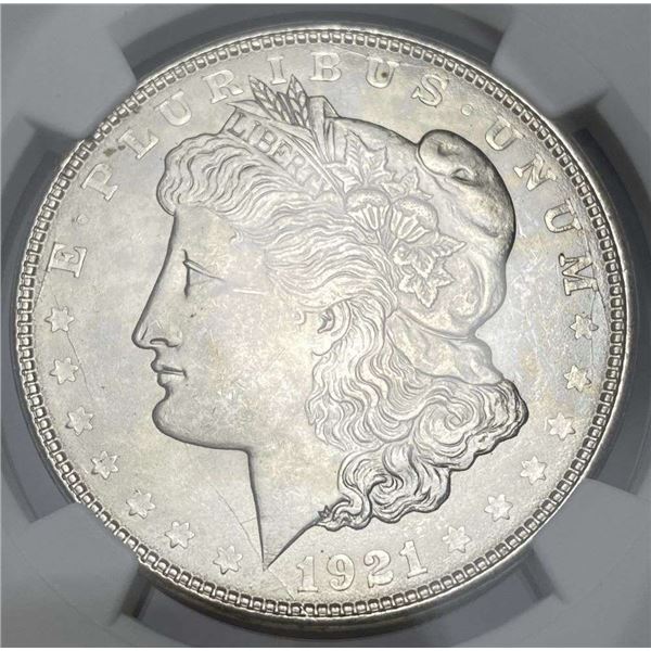 1921-D Morgan Silver Dollar NGC MS62