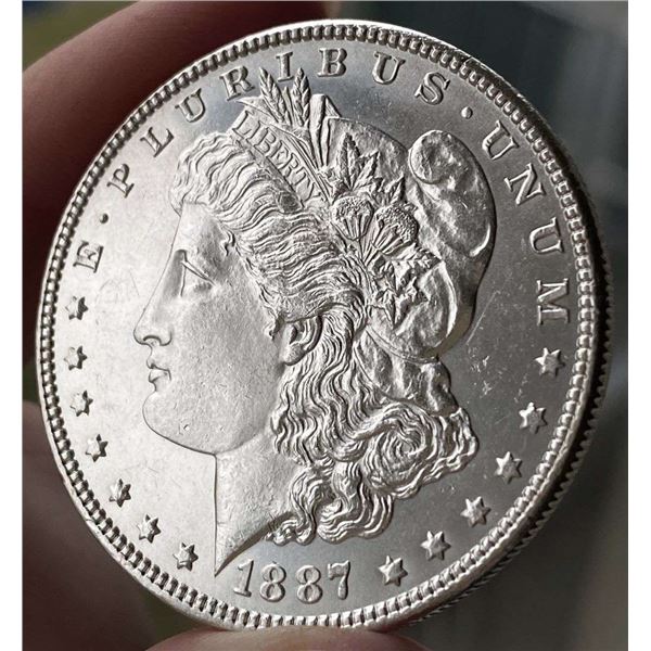 1887 Morgan Silver Dollar Gem BU DMPL