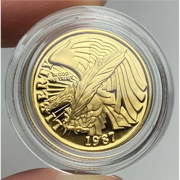 1987-W United States "Constitution" Commemorative $5 Gold PF69+
