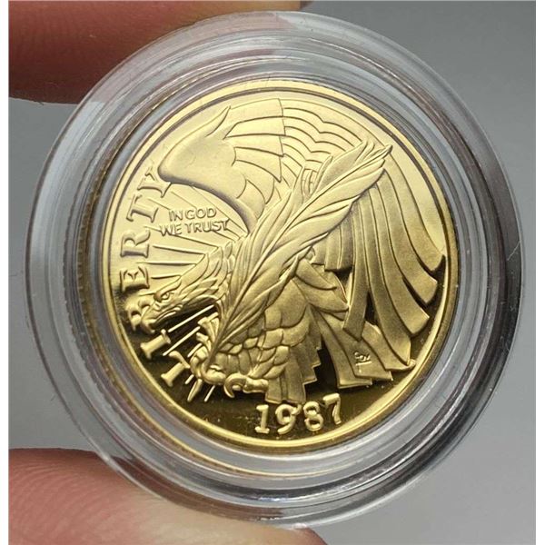 1987-W United States "Constitution" Commemorative $5 Gold PF69+