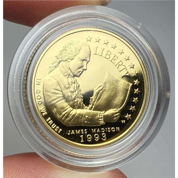1993-W United States "Bill Of Rights" Commemorative $5 Gold PF69+