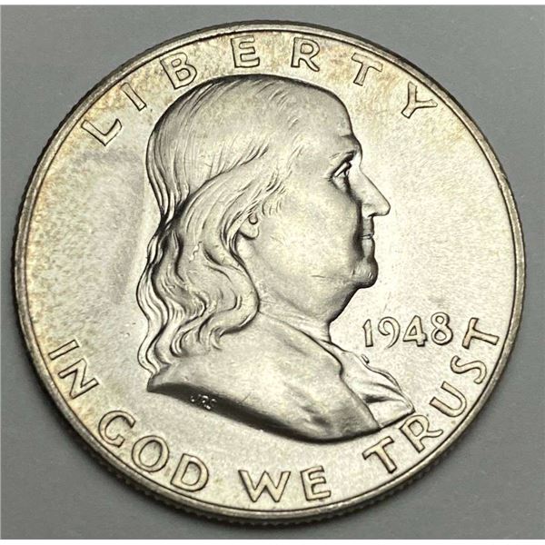 1948 Franklin Silver Half Dollar MS64 FBL