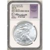 Image 3 : 2014 American Silver Eagle NGC MS70 Early Releases Signed By Elizabeth Jones