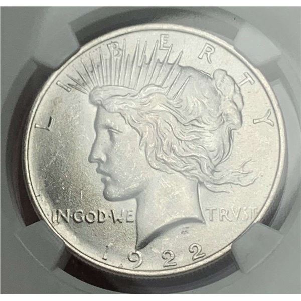 1922 Peace Silver Dollar NGC MS65