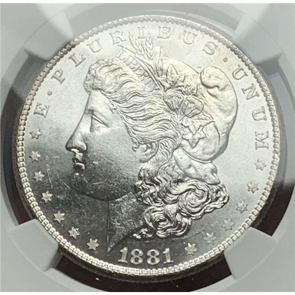 1881-S Morgan Silver Dollar NGC MS64
