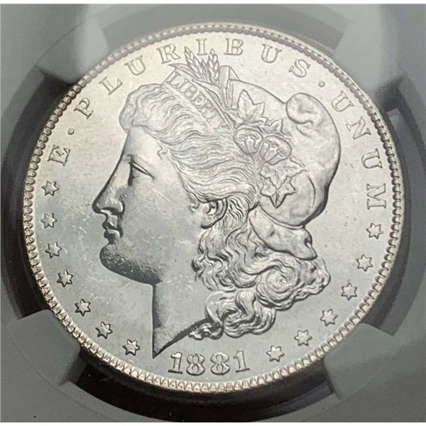 1881-S Morgan Silver Dollar NGC MS63