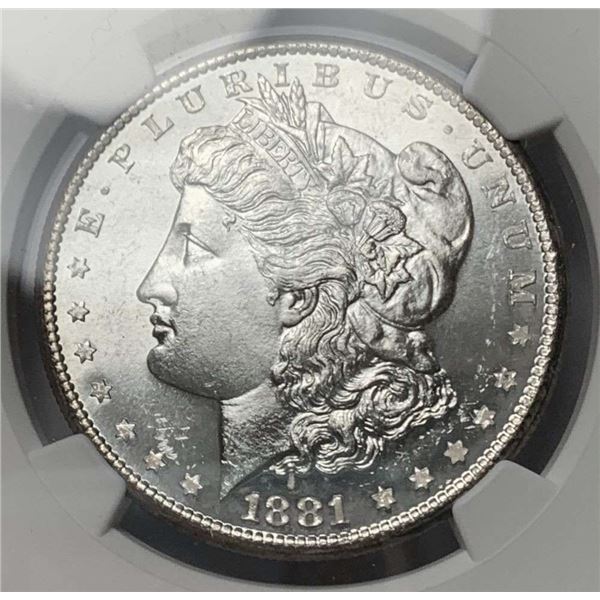 1881-S Morgan Silver Dollar NGC MS63