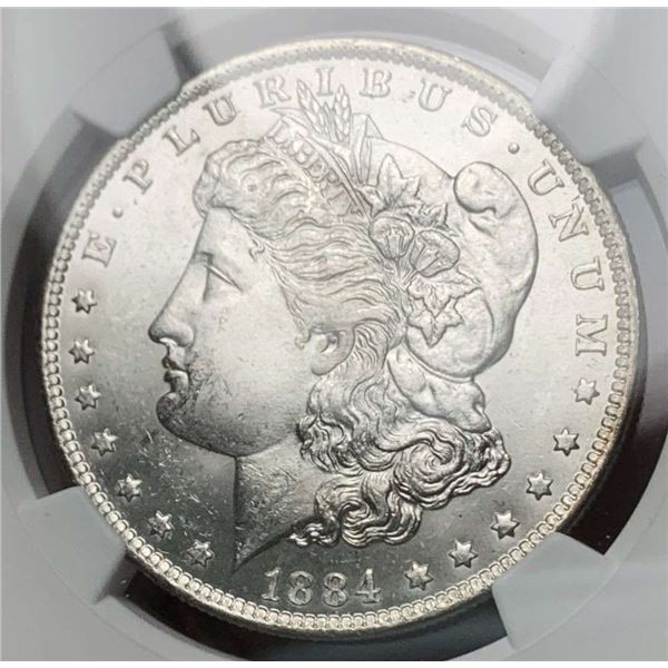 1884-O Morgan Silver Dollar NGC MS63