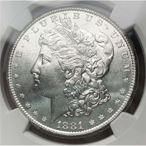 1881-S Morgan Silver Dollar NGC MS63