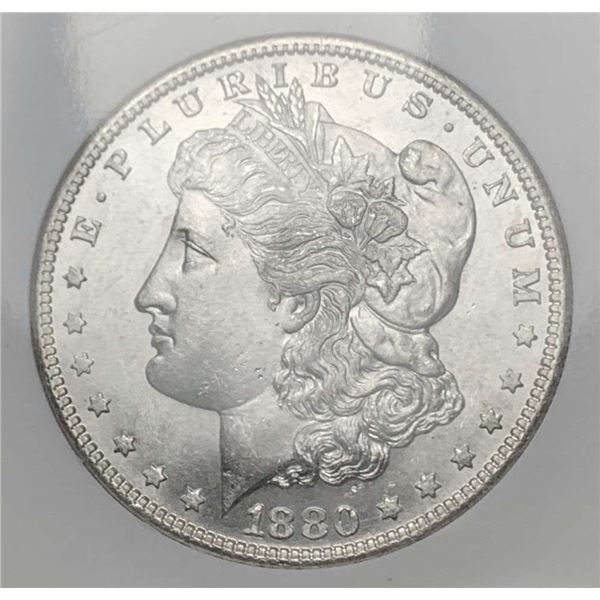 1880-S Morgan Silver Dollar NGC MS65