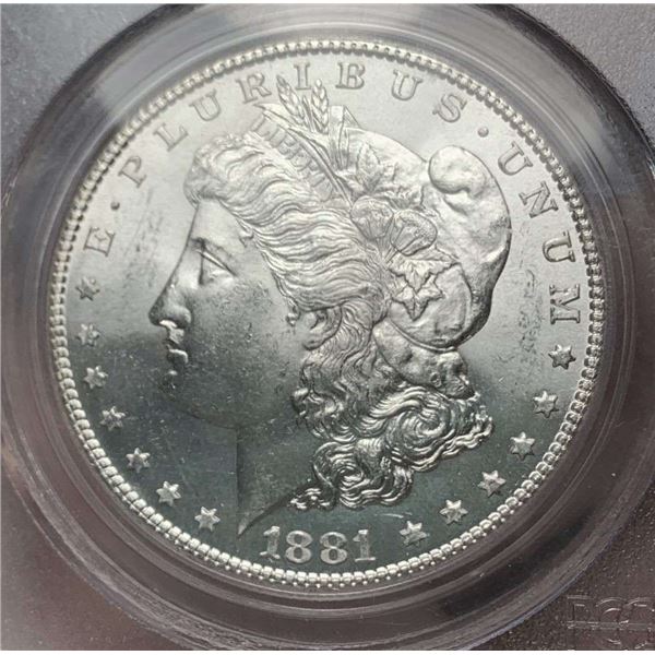 1881-S Morgan Silver Dollar PCGS MS65