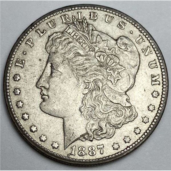 1887-S Morgan Silver Dollar Almost Mint