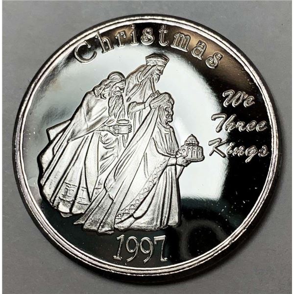 1997 Christmas "We Three Kings" 1 ozt .999 Silver