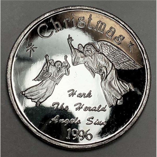 1996 Christmas "Hark The Herald Angels Sing" 1 ozt .999 Silver