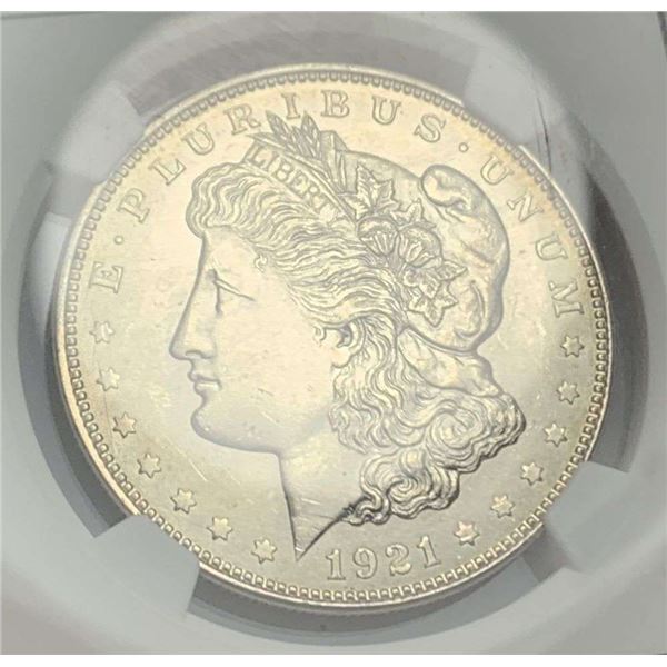 1921 Morgan Silver Dollar NGC MS64