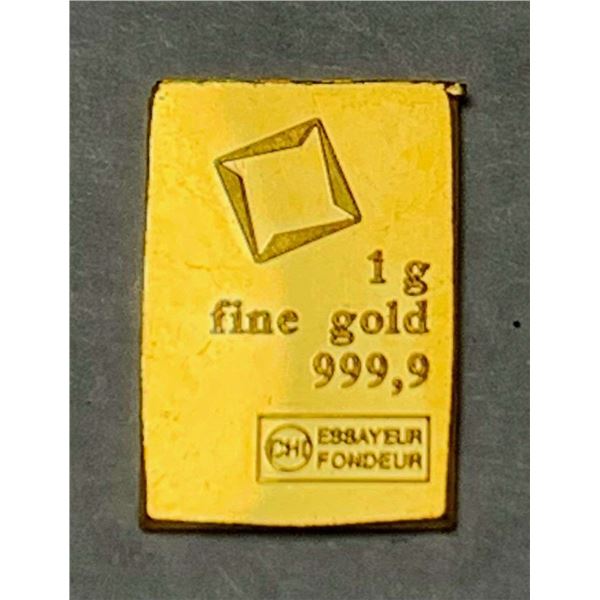 Last Minute! 1 Gram .9999 Gold Bar