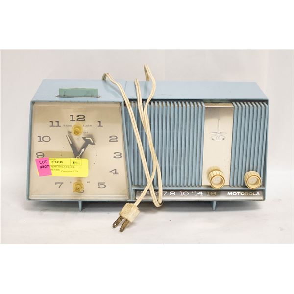 1950S BLUE MOTOROLA CLOCK RADIO FOR REPAIR