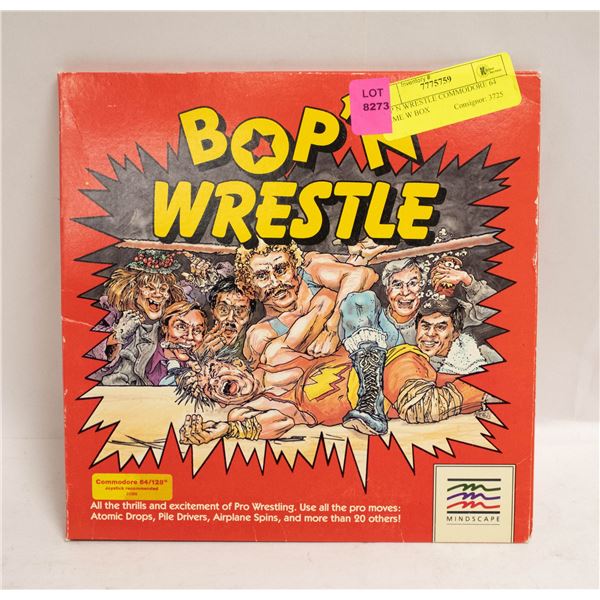 BOP N WRESTLE COMMODORE 64 GAME W BOX