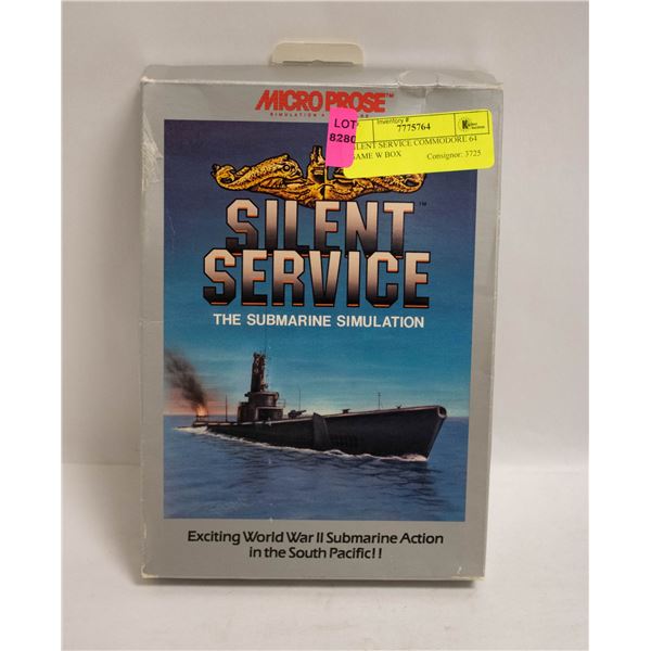 SILENT SERVICE COMMODORE 64 GAME W BOX