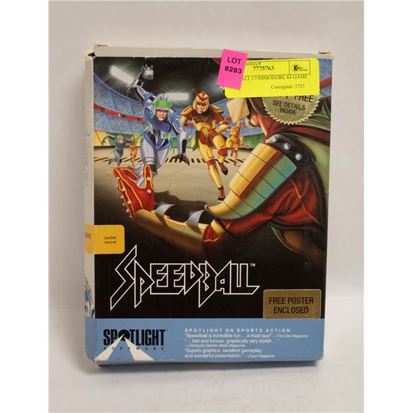 SPEEDBALL COMMODORE 64 GAME W BOX