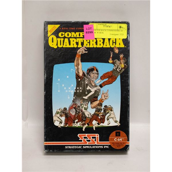 QUARTER BACK COMMODORE 64 GAME W BOX