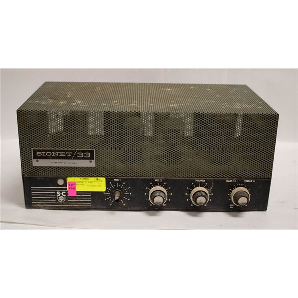VINTAGE SIGNET 33 TUBE AMPLIFIER AS IS
