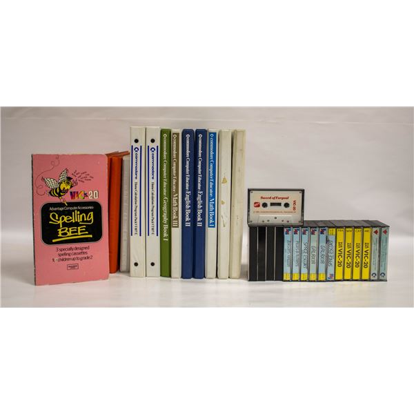 LARGE LOT COMMODORE CASSETTE PROGRAMS ETC
