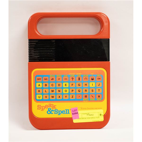 1980S SPEAK AND SPELL TOY