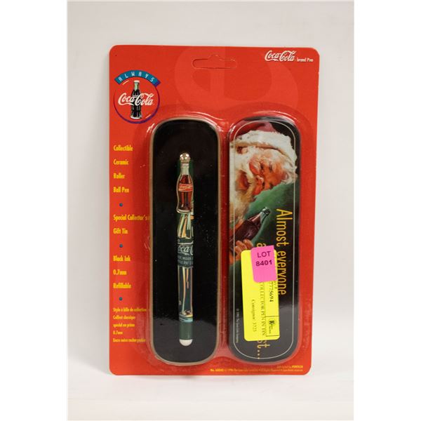 COCA COLA COLLECTOR PEN IN TIN CASE