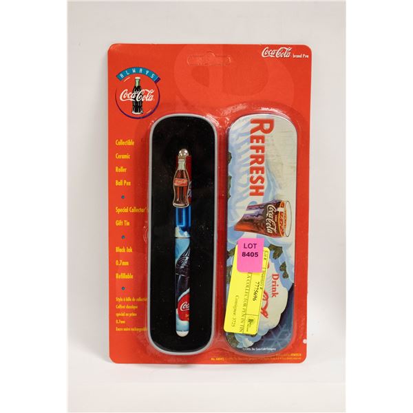 COCA COLA COLLECTOR PEN IN TIN CASE
