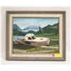 ORIGINAL SIGNED OIL PAINTING OF BOAT
