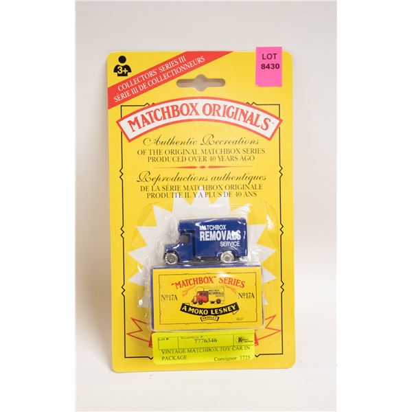 VINTAGE MATCHBOX TOY CAR IN PACKAGE