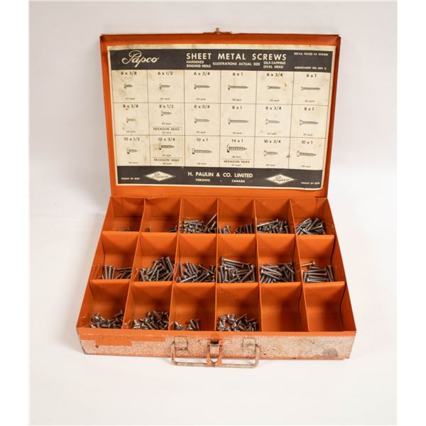 ANTIQUE PAPCI SCREW DISPLAY W SCREWS