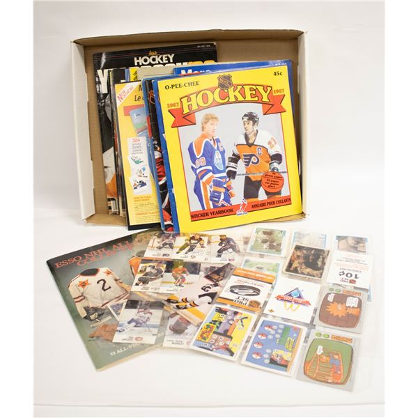 LOT VINTAGE HOCKEY STICKER BOOKS & MORE