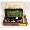 LOT ANTIQUE SINGER SEWING ACCESSORIES