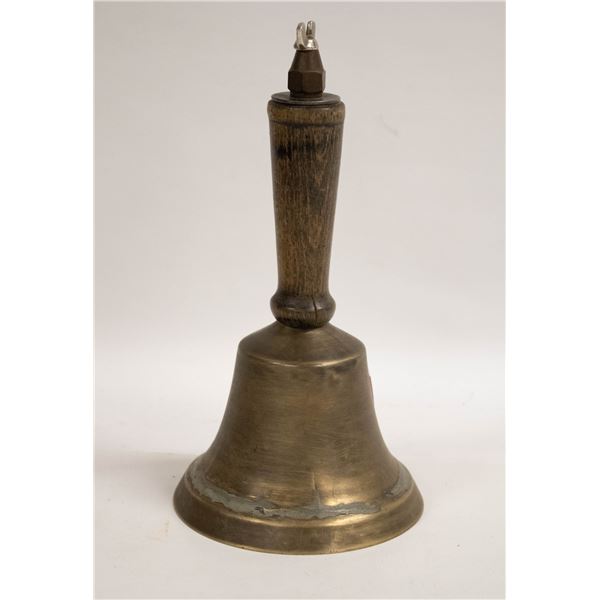 ANTIQUE BRASS SCHOOL BELL