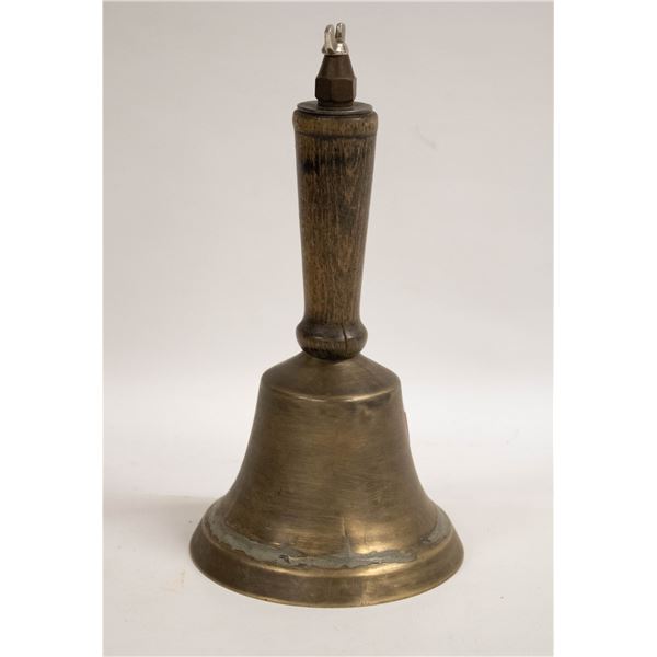 ANTIQUE BRASS SCHOOL BELL