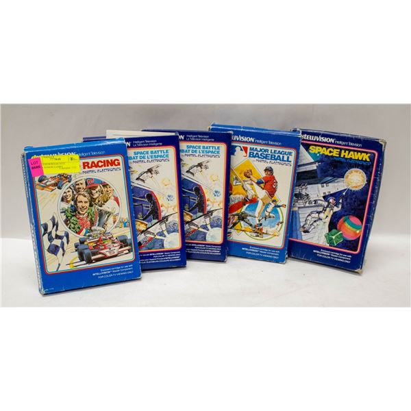 LOT 5 ASSORTED BOXED INTELLIVISION GAMES