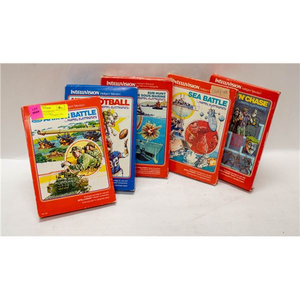 LOT 5 ASSORTED BOXED INTELLIVISION GAMES