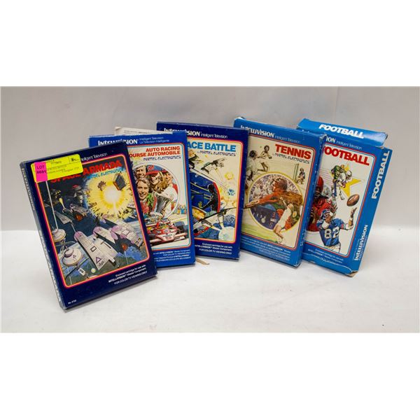 LOT 5 ASSORTED BOXED INTELLIVISION GAMES