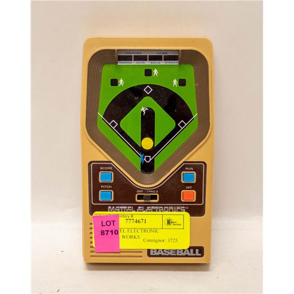 1978 MATTEL ELECTRONIC BASEBALL WORKS