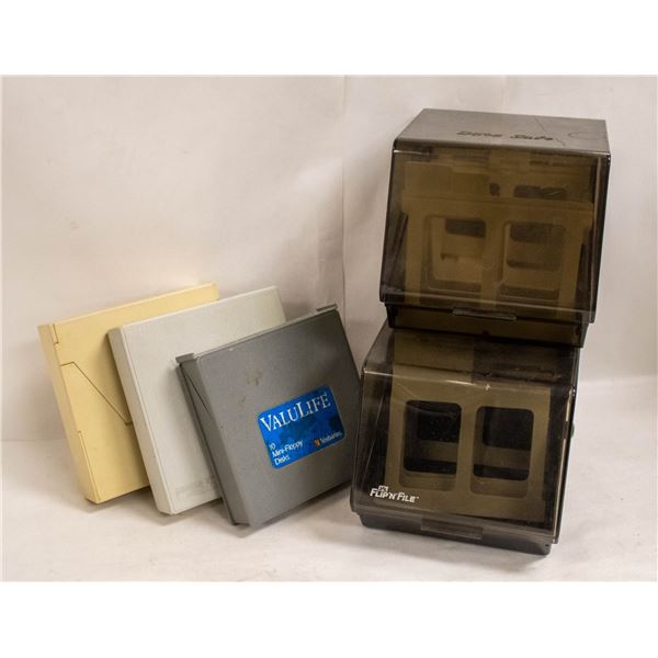 LOT OF FLOPPY DISK STORAGE BOXES