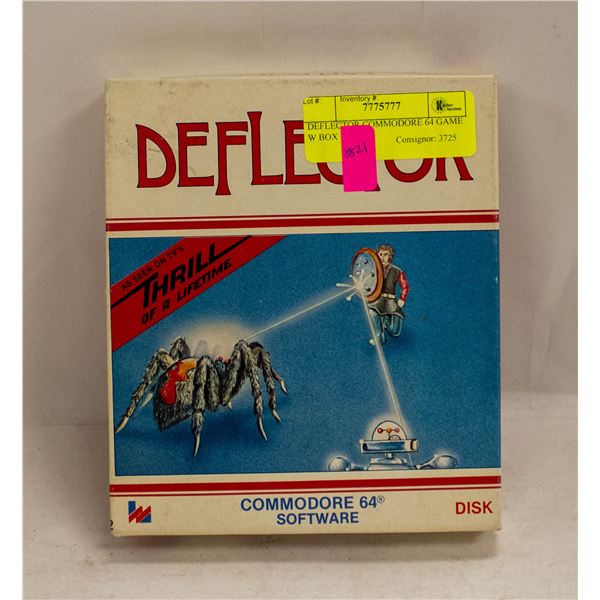 DEFLECTOR COMMODORE 64 GAME W BOX