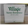 Image 3 : Dept 56 Village Snowy Evergreens Set of 5 - 1995 Retired 2001