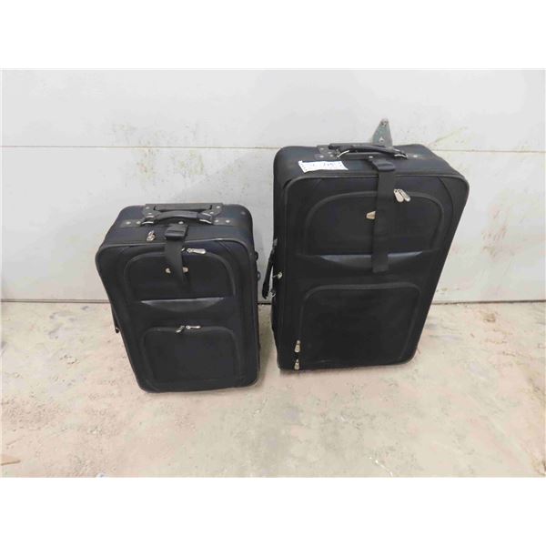 2 Black Suitcases Large & Medium