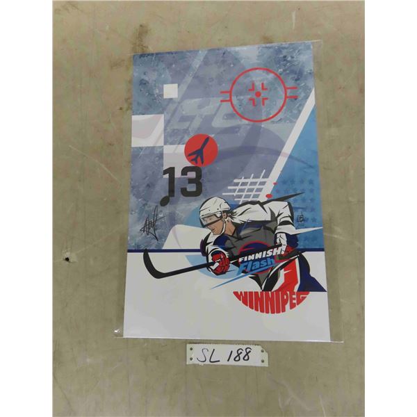 Winnipeg Jets Teemu Selanne 'The Finnish Flash' Limited Edition 11'' x 17'' Art 